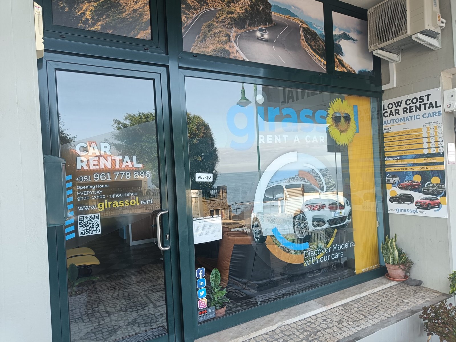 Car rental office in Madeira